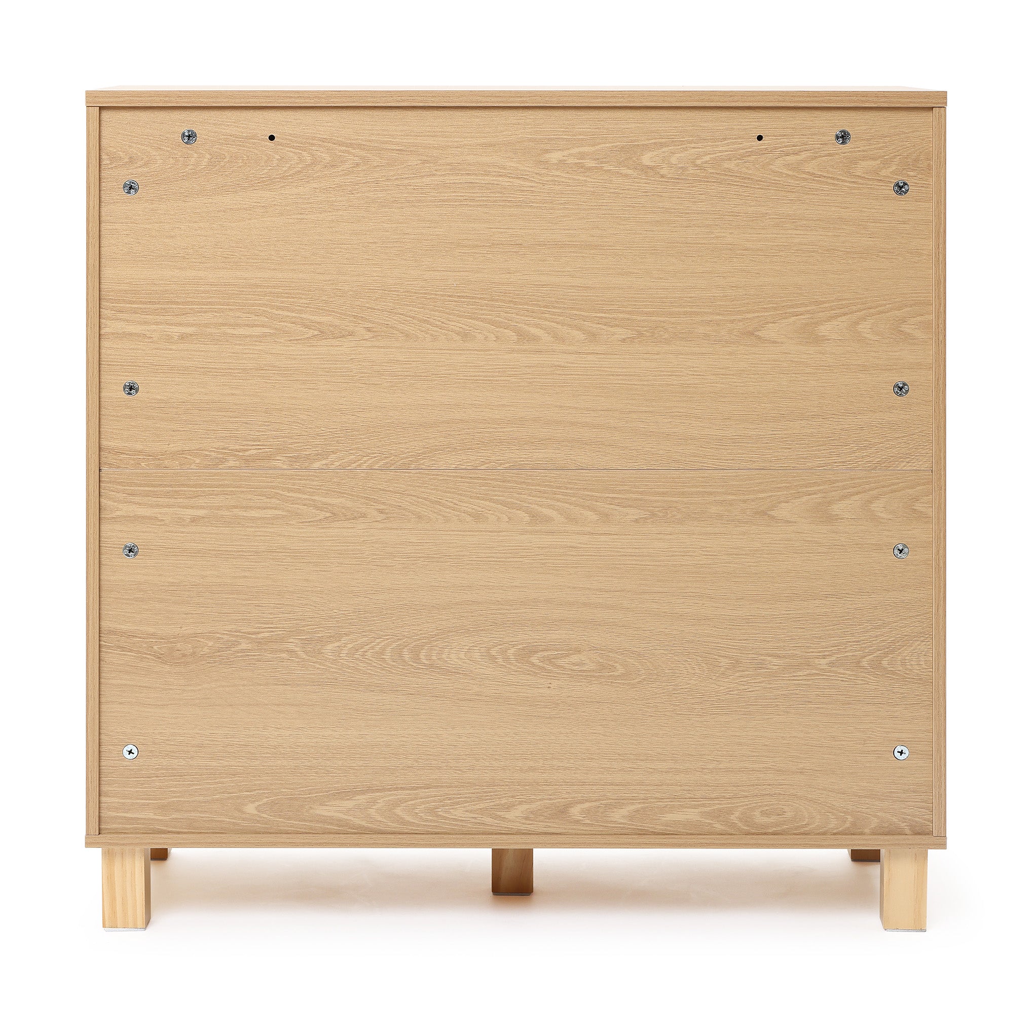 31" Buffet Storage Cabinet, 2-Door Vertical Slat Blonde Birch Finish Console Table