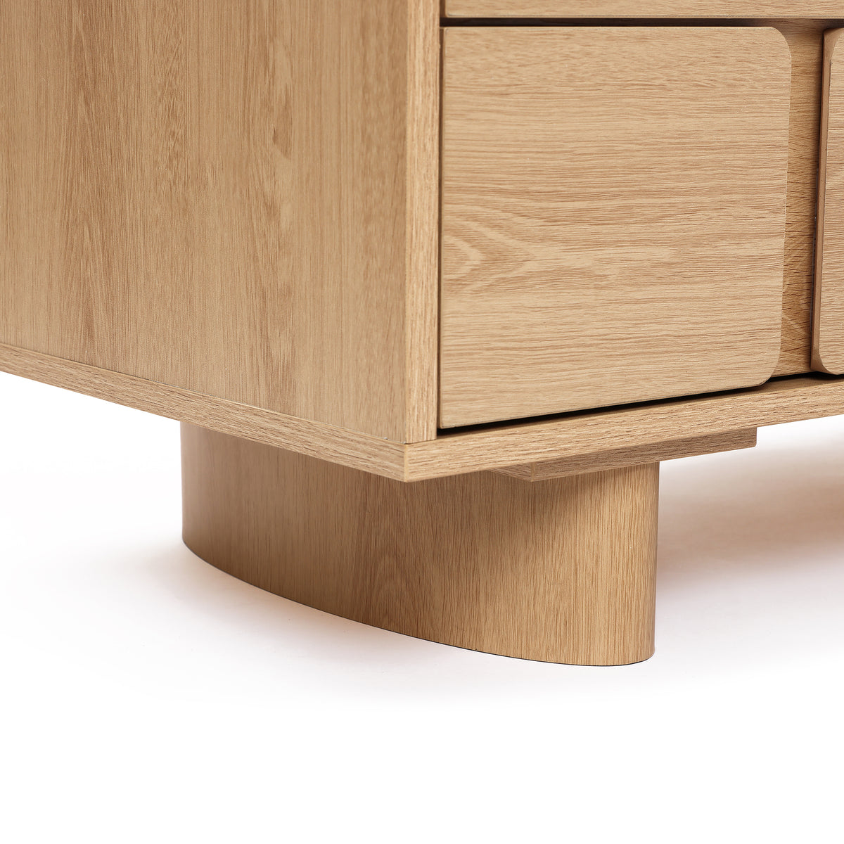 Malu Wood Media Entertainment TV Console Stand, Natural, 63"