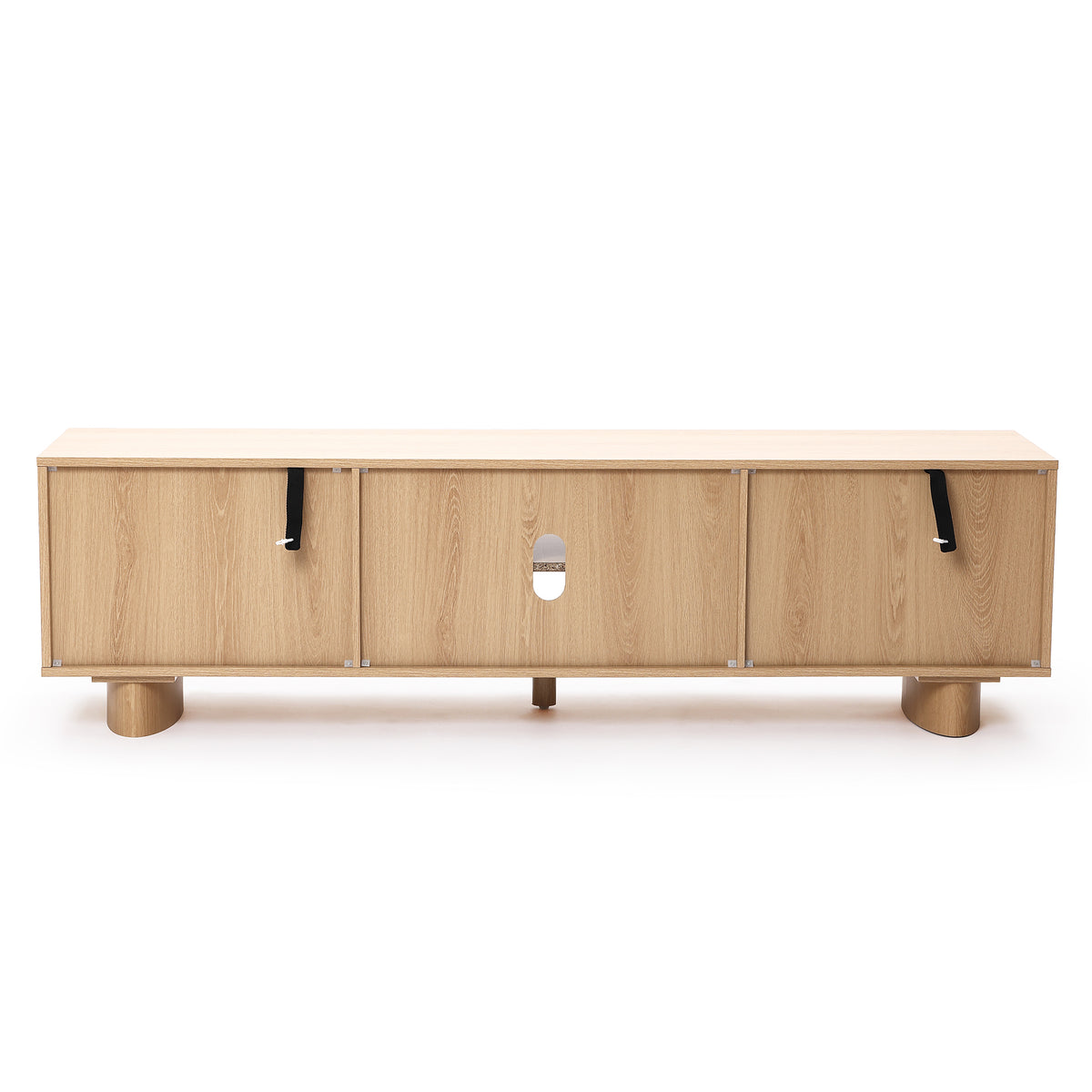 Malu Wood Media Entertainment TV Console Stand, Natural, 63"