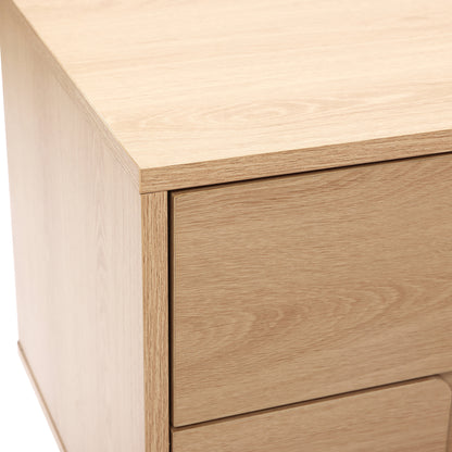 Malu Wood Media Entertainment TV Console Stand, Natural, 63"