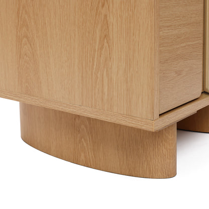 Malu 1-Drawer Wood Bedside Nightstand, Natural, 20"