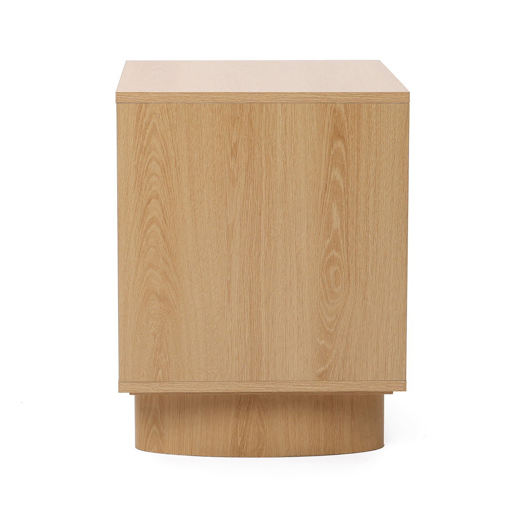 20" Nightstand with Storage, Blonde Birch Finish End Table