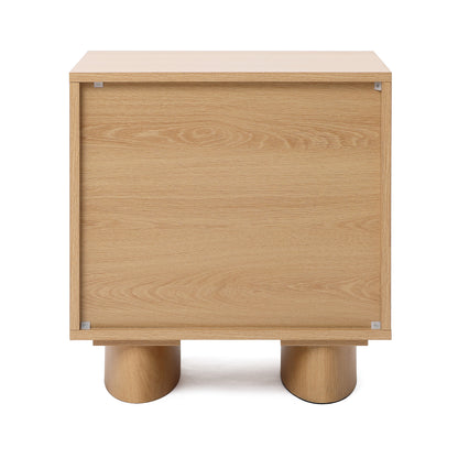 Malu 1-Drawer Wood Bedside Nightstand, Natural, 20"
