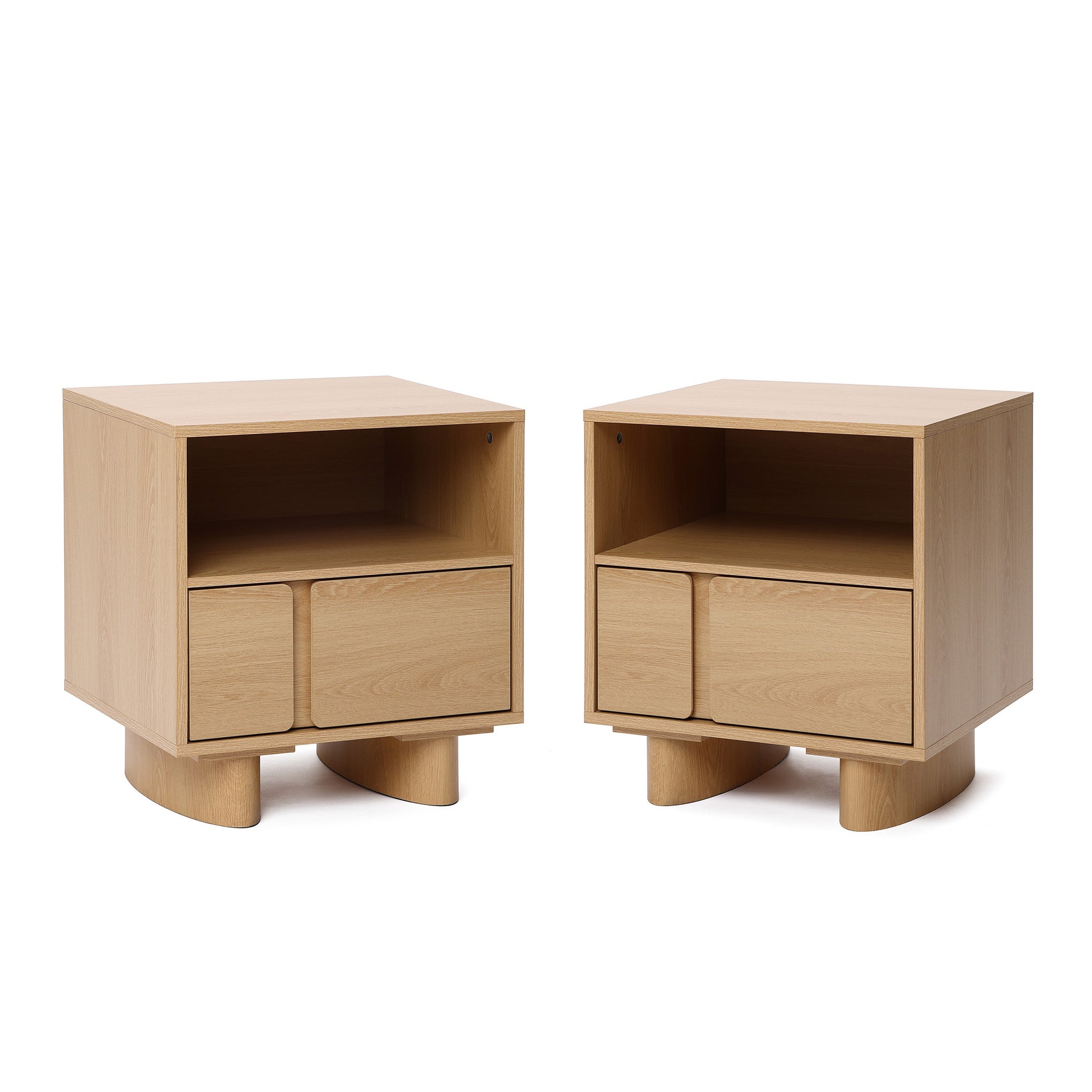 20" Nightstand with Storage, Blonde Birch Finish End Table