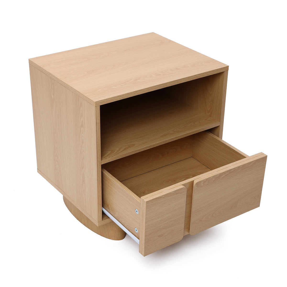 Malu 1-Drawer Wood Bedside Nightstand, Natural, 20"