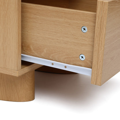 Malu 1-Drawer Wood Bedside Nightstand, Natural, 20"
