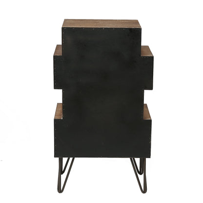 Stacked 4-Drawer Wood Accent End Table, Vintage, 30"