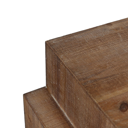 Stacked 4-Drawer Wood Accent End Table, Vintage, 30"
