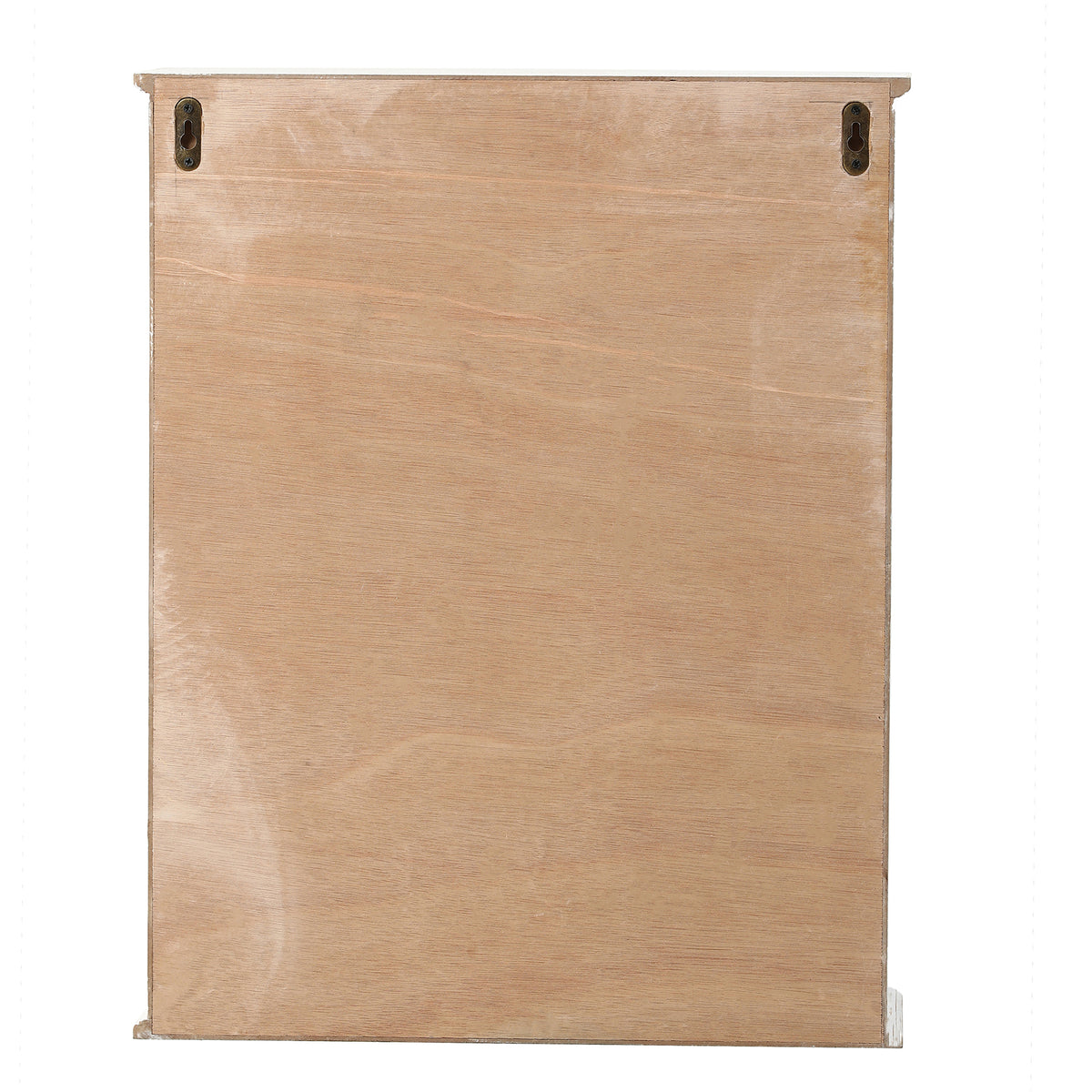 2-Door Classic Wood Wall Cabinet, Distressed White, 31"