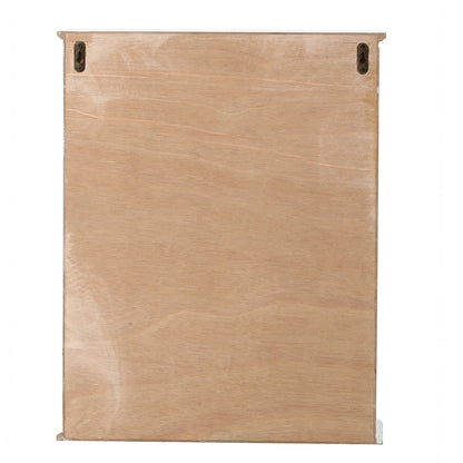 2-Door Classic Wood Wall Cabinet, Distressed White, 31"