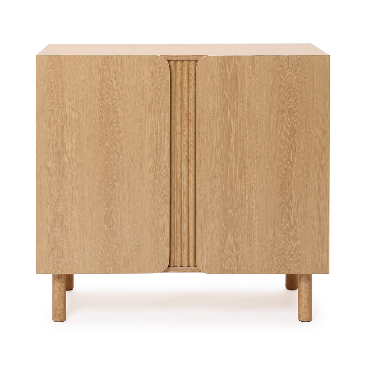 Malu 2-Door Wood Storage Accent Cabinet, Natural, 31"
