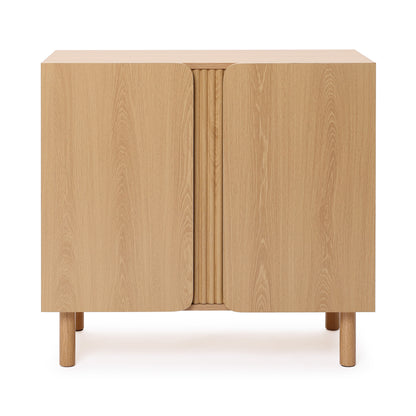 Malu 2-Door Wood Storage Accent Cabinet, Natural, 31"