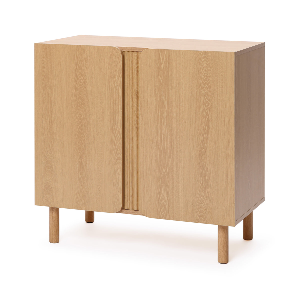 Malu 2-Door Wood Storage Accent Cabinet, Natural, 31"