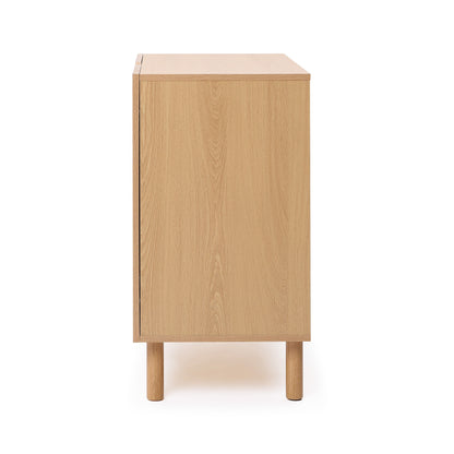 Malu 2-Door Wood Storage Accent Cabinet, Natural, 31"