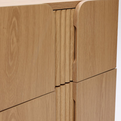 Malu 2-Drawer Wood Bedside Nightstand, Natural, 20.5"