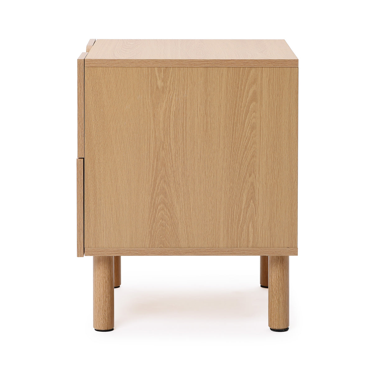 Malu 2-Drawer Wood Bedside Nightstand, Natural, 20.5"