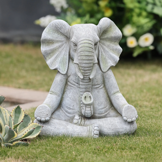 Quiet Moment Elephant MgO Garden Statue