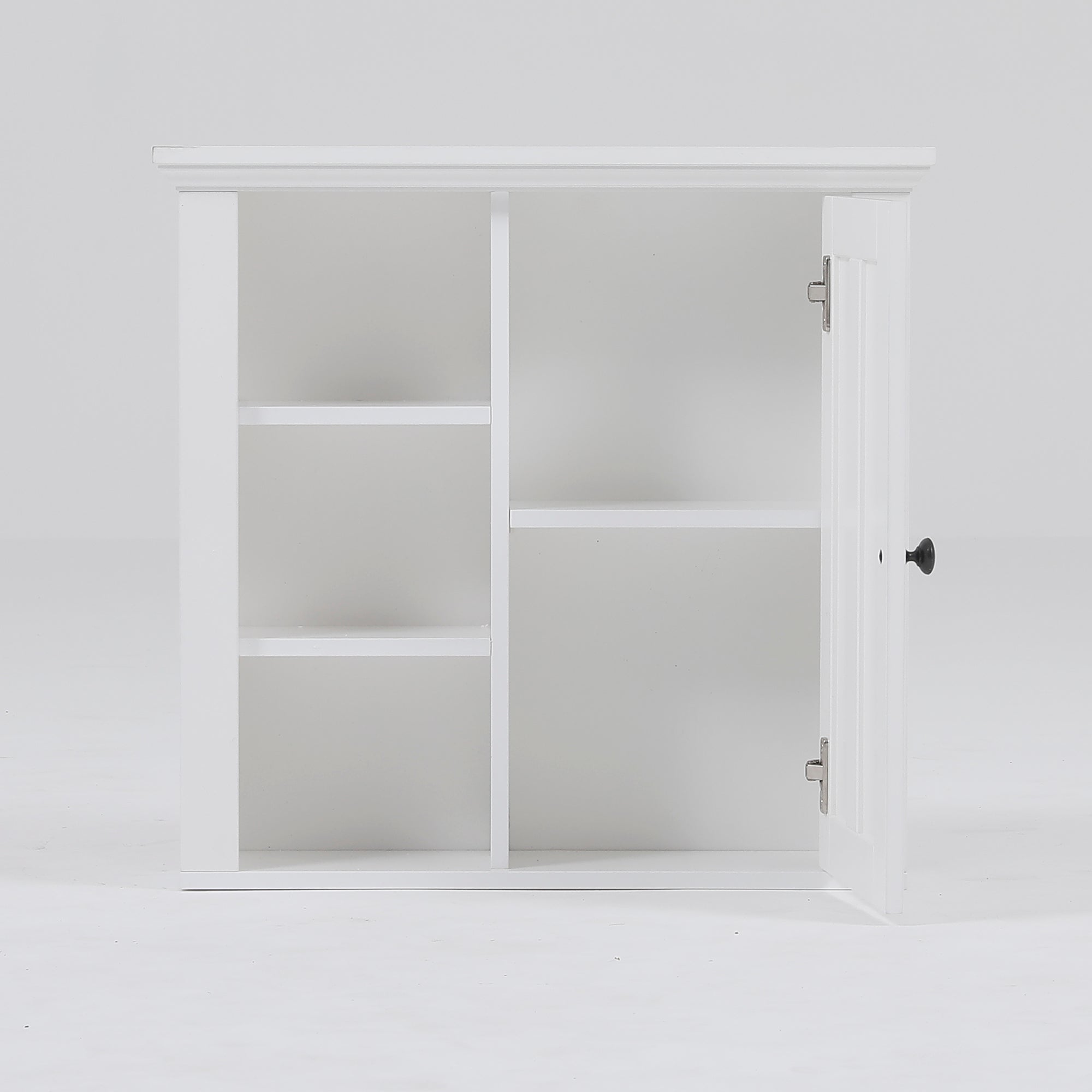 White MDF Wood Bathroom Wall Storage Cabinet