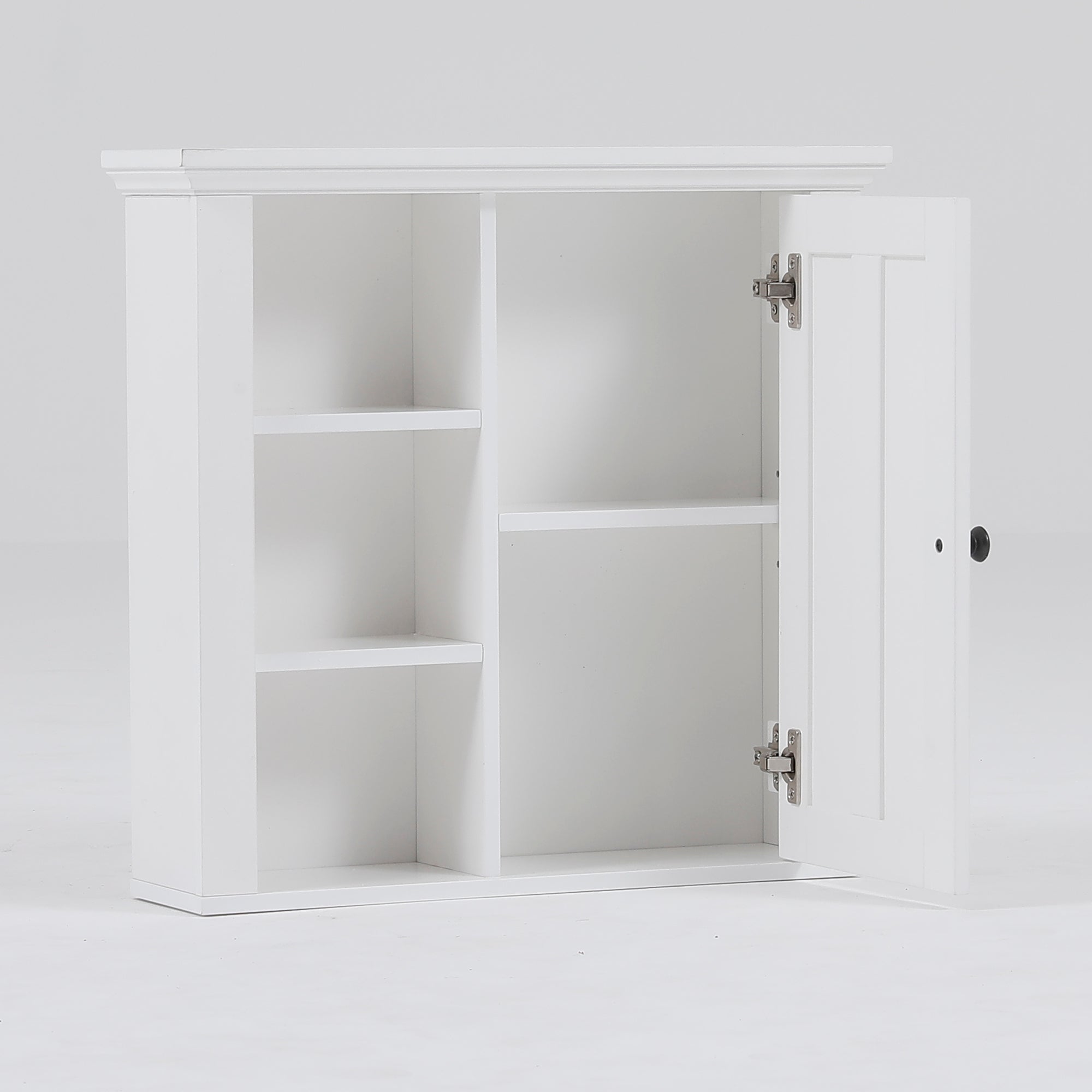 White MDF Wood Bathroom Wall Storage Cabinet