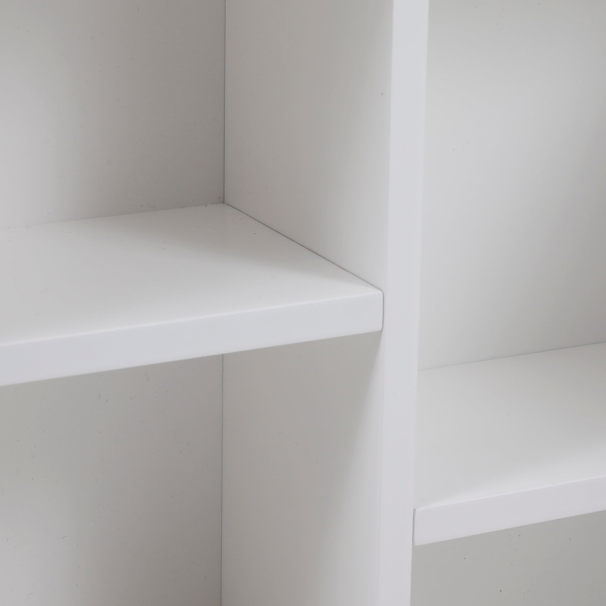 White MDF Wood Bathroom Wall Storage Cabinet