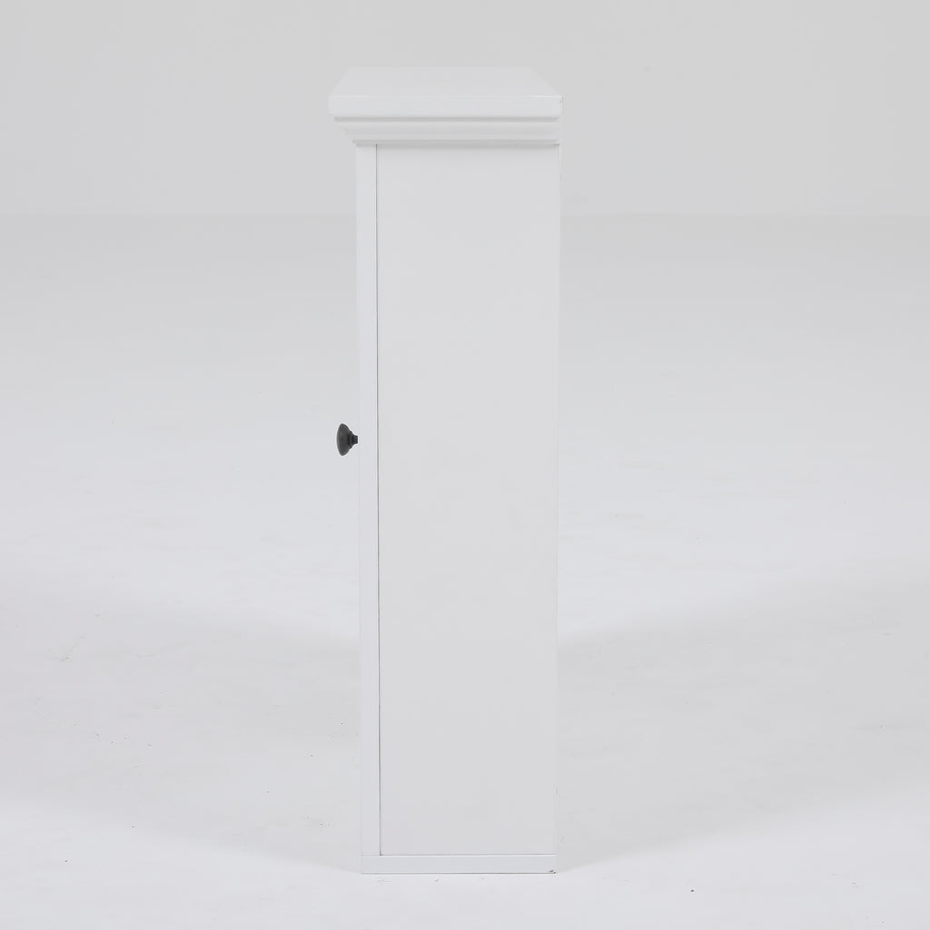 White MDF Wood Bathroom Wall Storage Cabinet