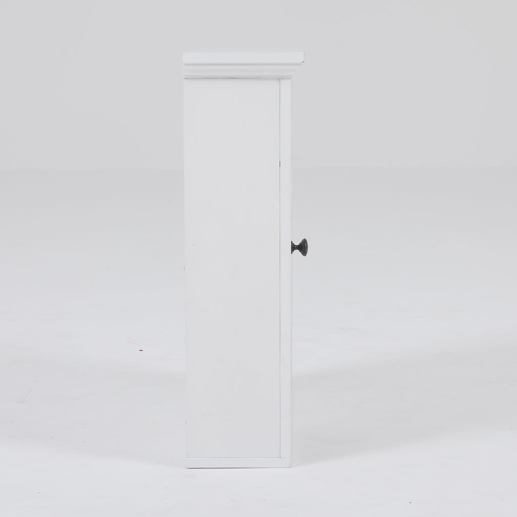 White MDF Wood Bathroom Wall Storage Cabinet