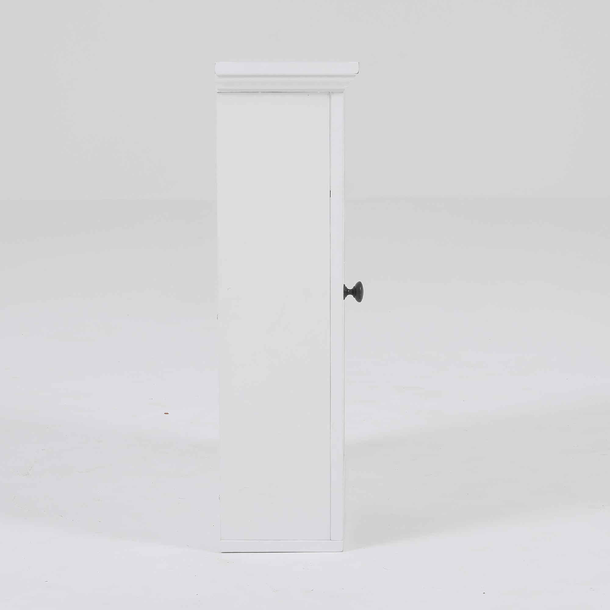 White MDF Wood Bathroom Wall Storage Cabinet