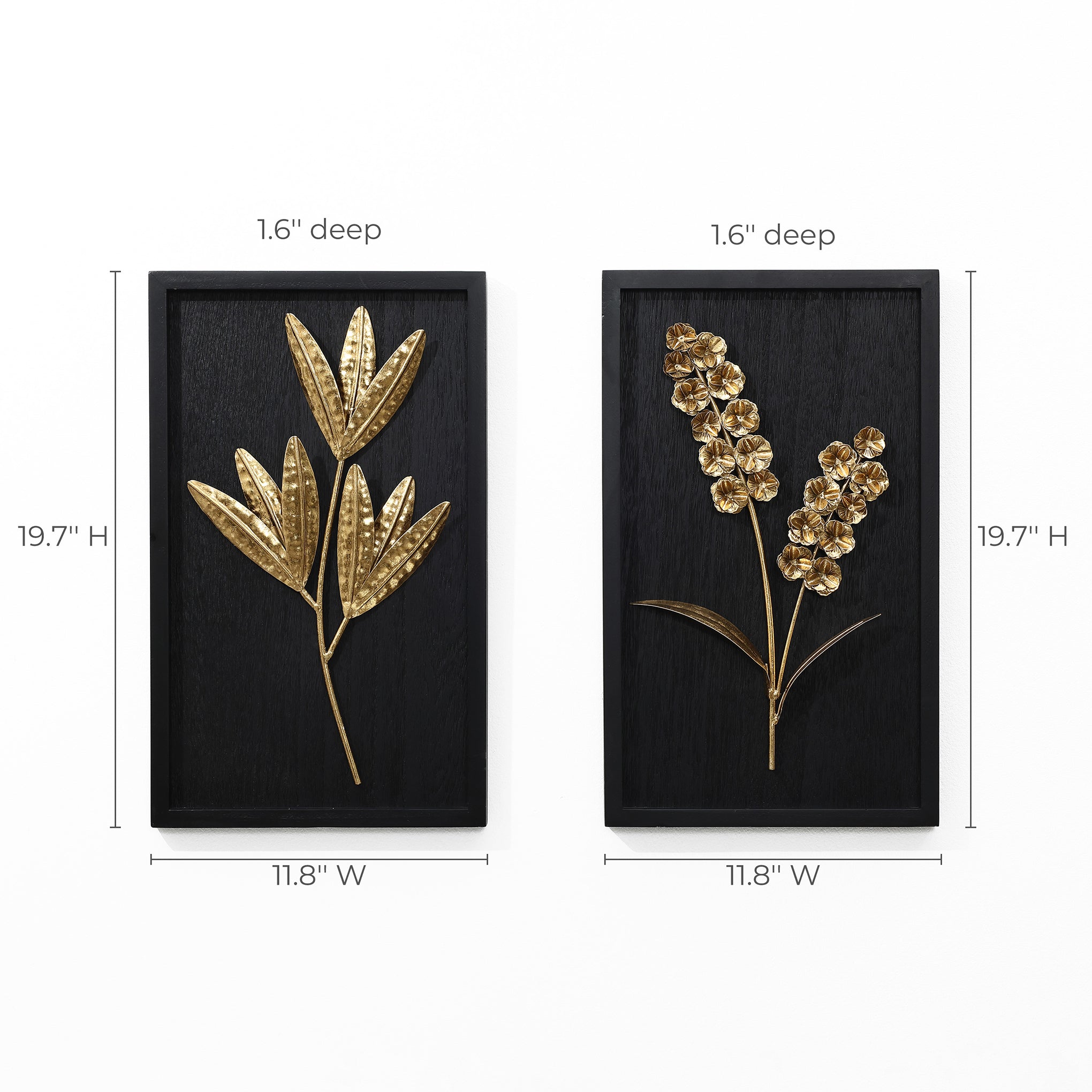 2-Piece Flower Bouquet Modern Wall Decor Set