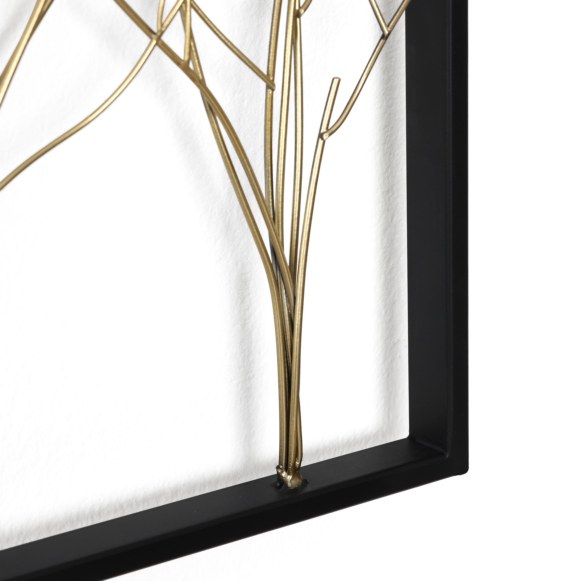 Oversized Metal Tree Wall Sculpture, Minimalist Iron Artwork, 40" Wide