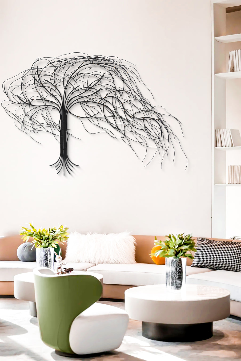 Black Metal Windy Tree Wall Decor