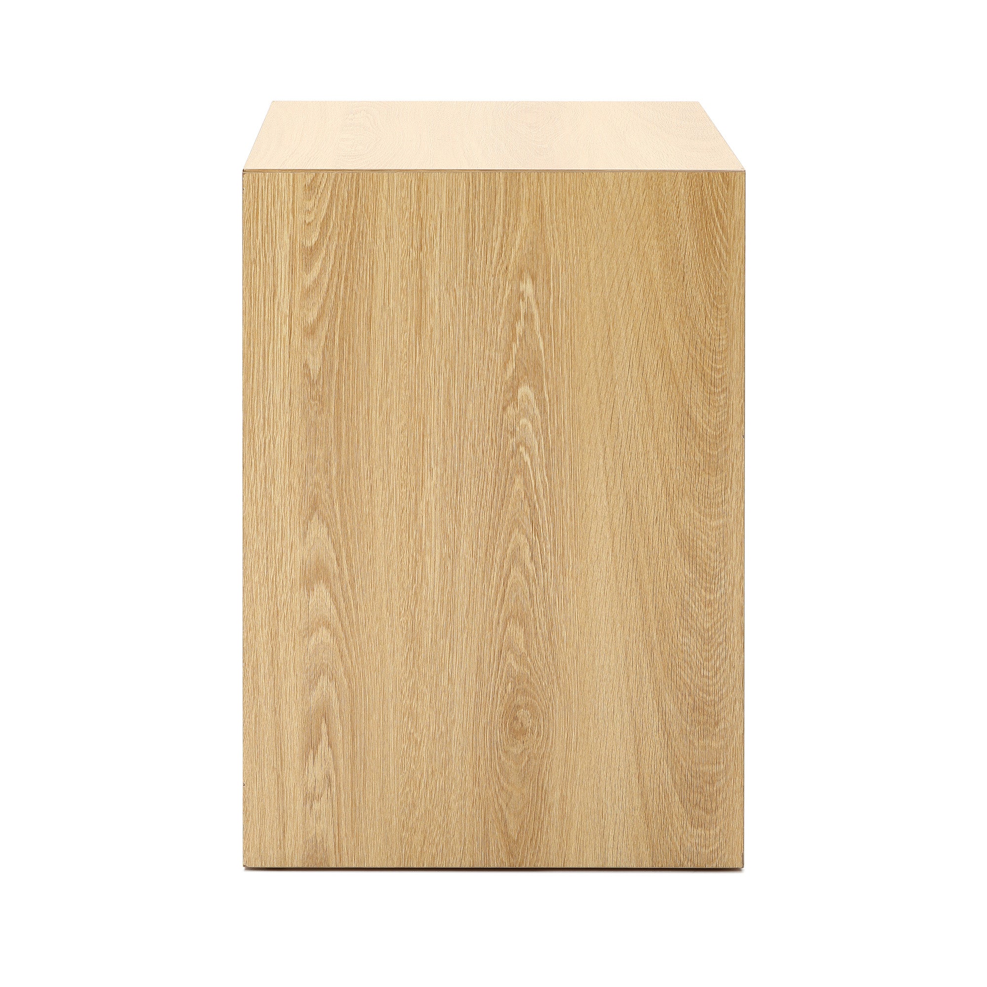 Japandi MDF Wood Nightstand, Storage End Table for Bedroom or Living Room