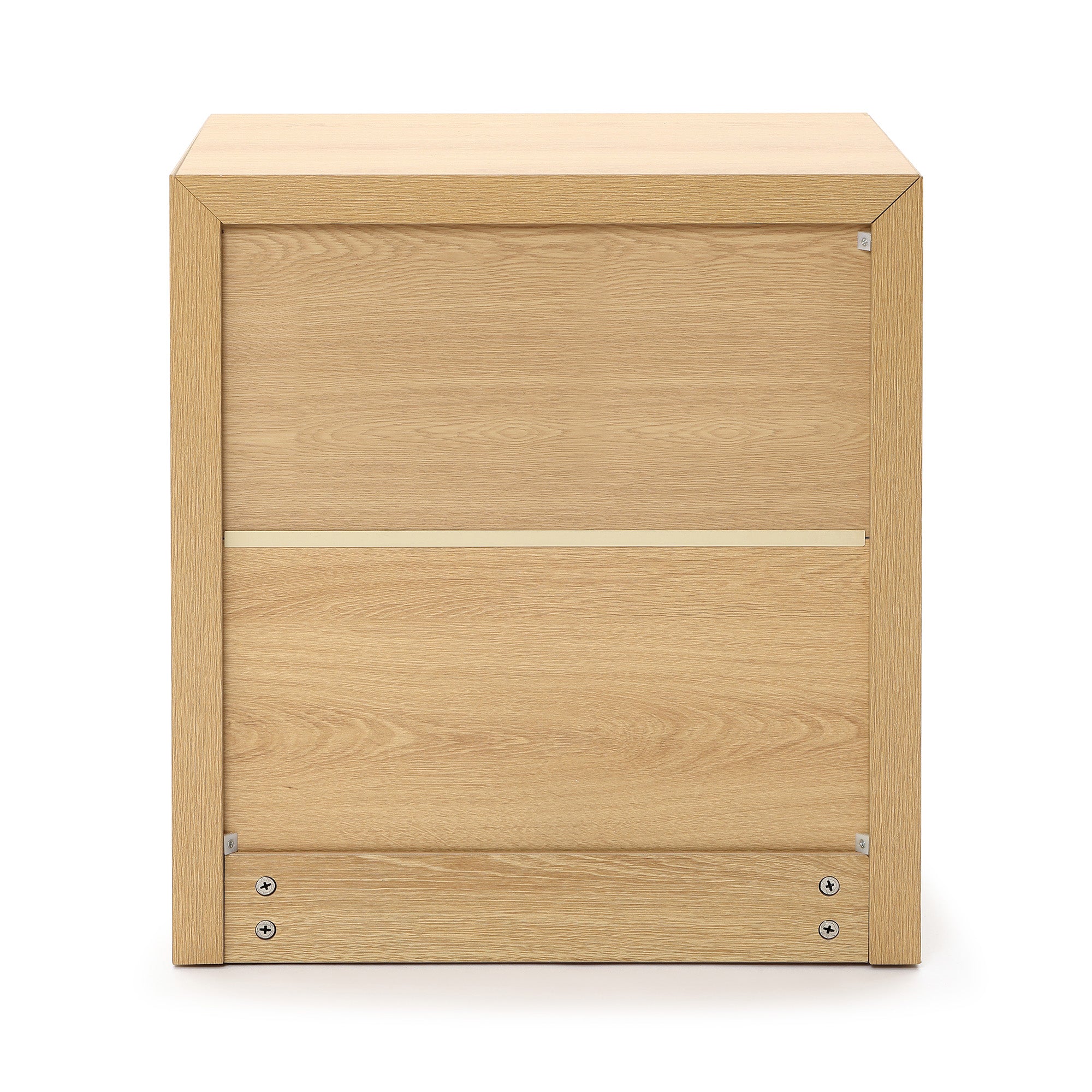 Japandi MDF Wood Nightstand, Storage End Table for Bedroom or Living Room