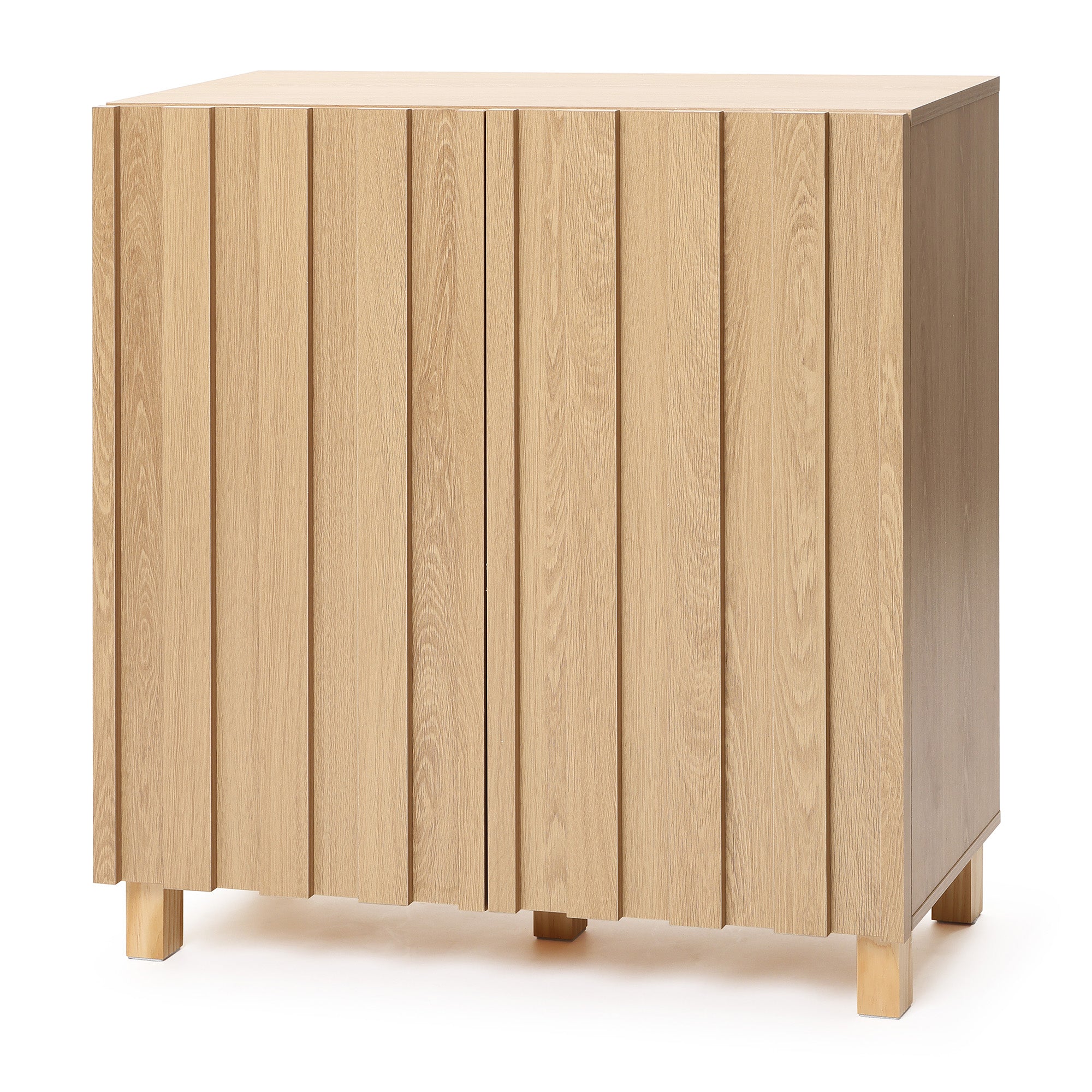 Buffet Storage Cabinet with 2 Vertical Slat Doors