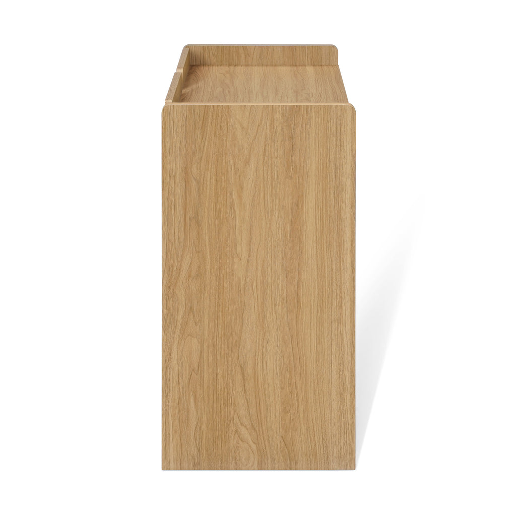 Modern Storage and Sideboard Cabinet, 2 Doors w/ Soft-Close Hinges, Raised Sides