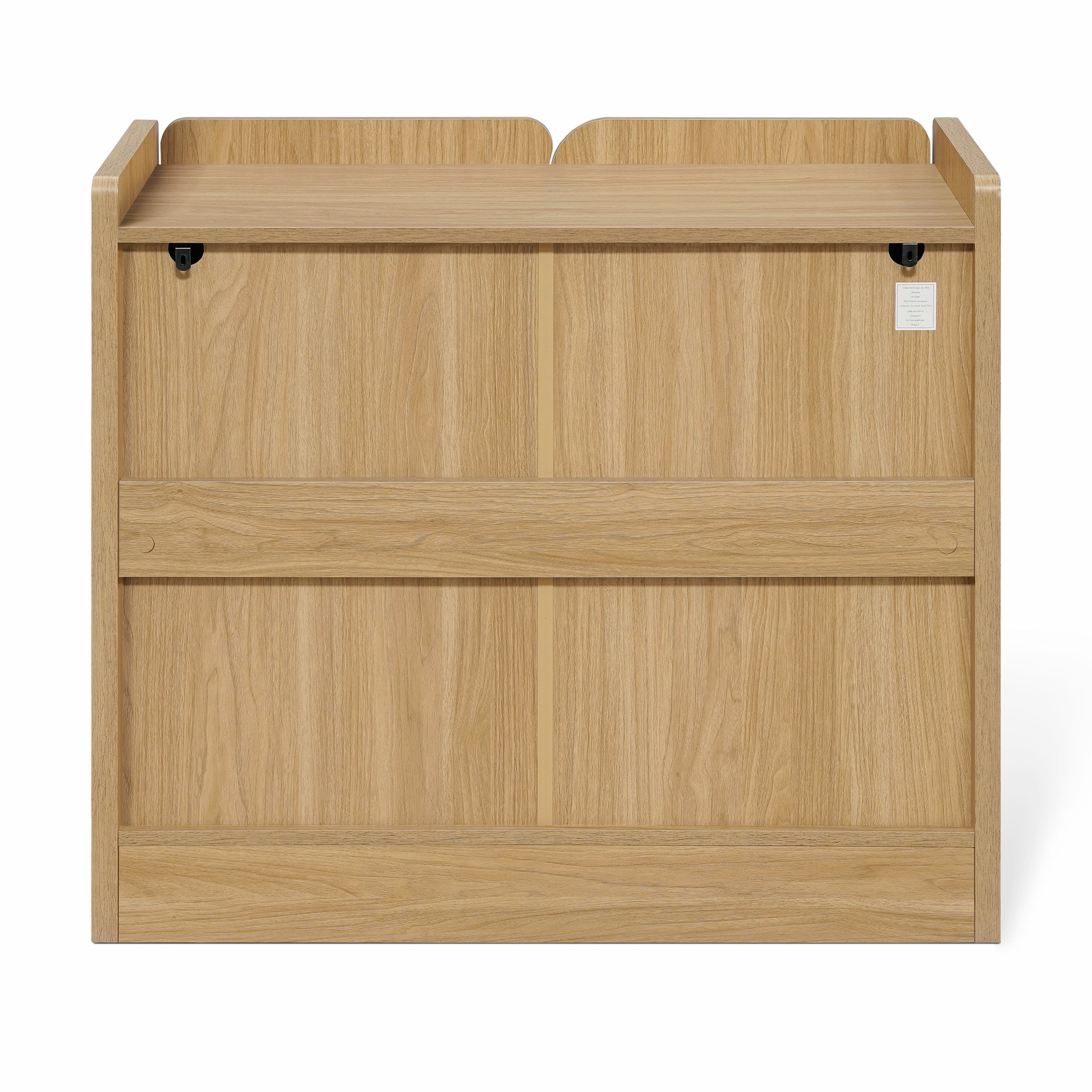 Modern Storage and Sideboard Cabinet, 2 Doors w/ Soft-Close Hinges, Raised Sides