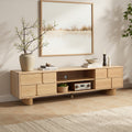 63" TV Console, Japandi-Inspired, Low-Height Design in Engineered Wood