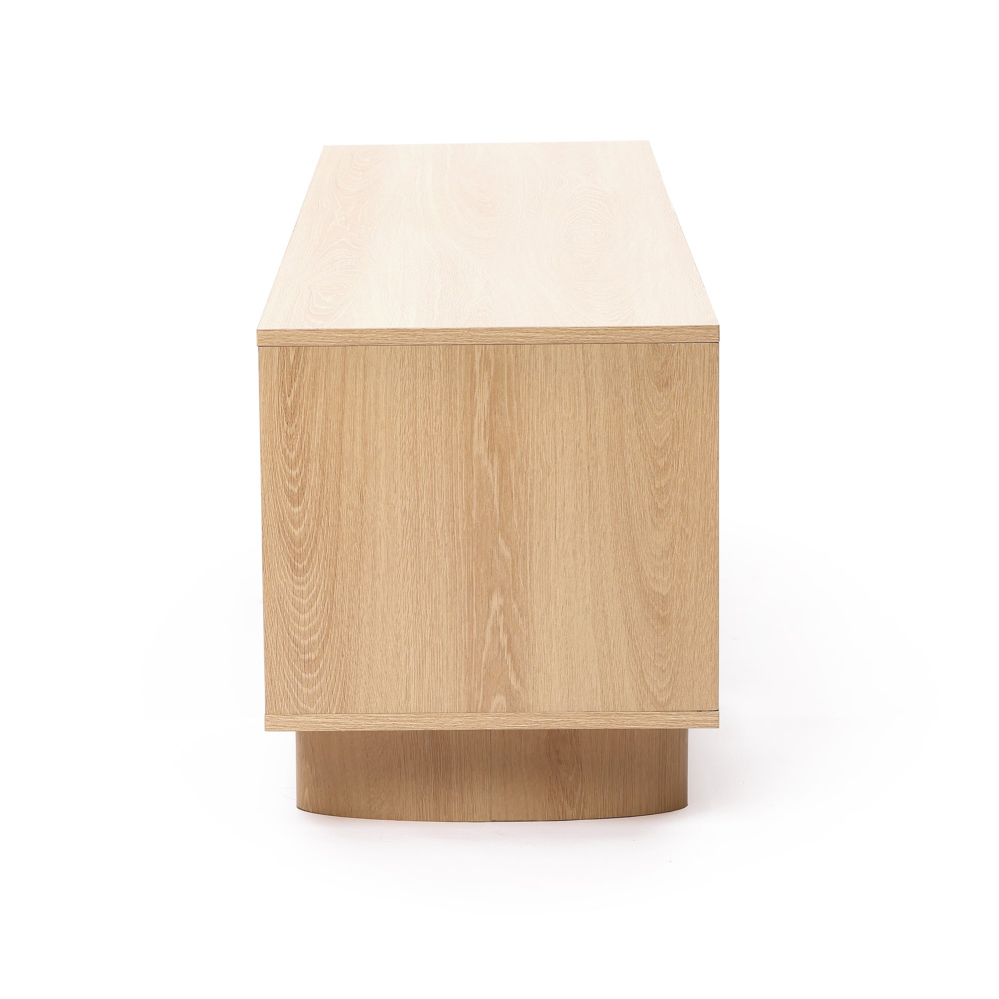 63" TV Console, Japandi-Inspired, Low-Height Design in Engineered Wood