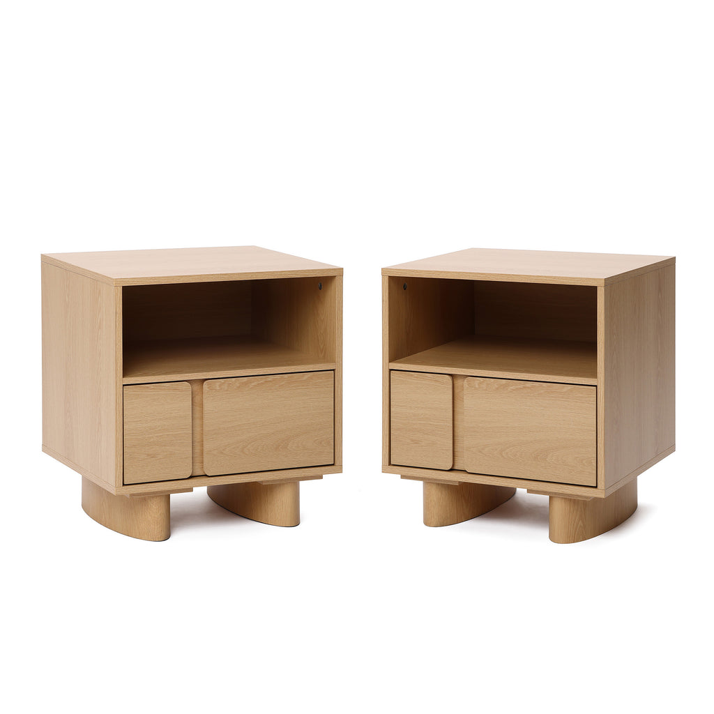 Versatile Nightstand & Side Table, Compact 20" Height, Engineered Wood Build