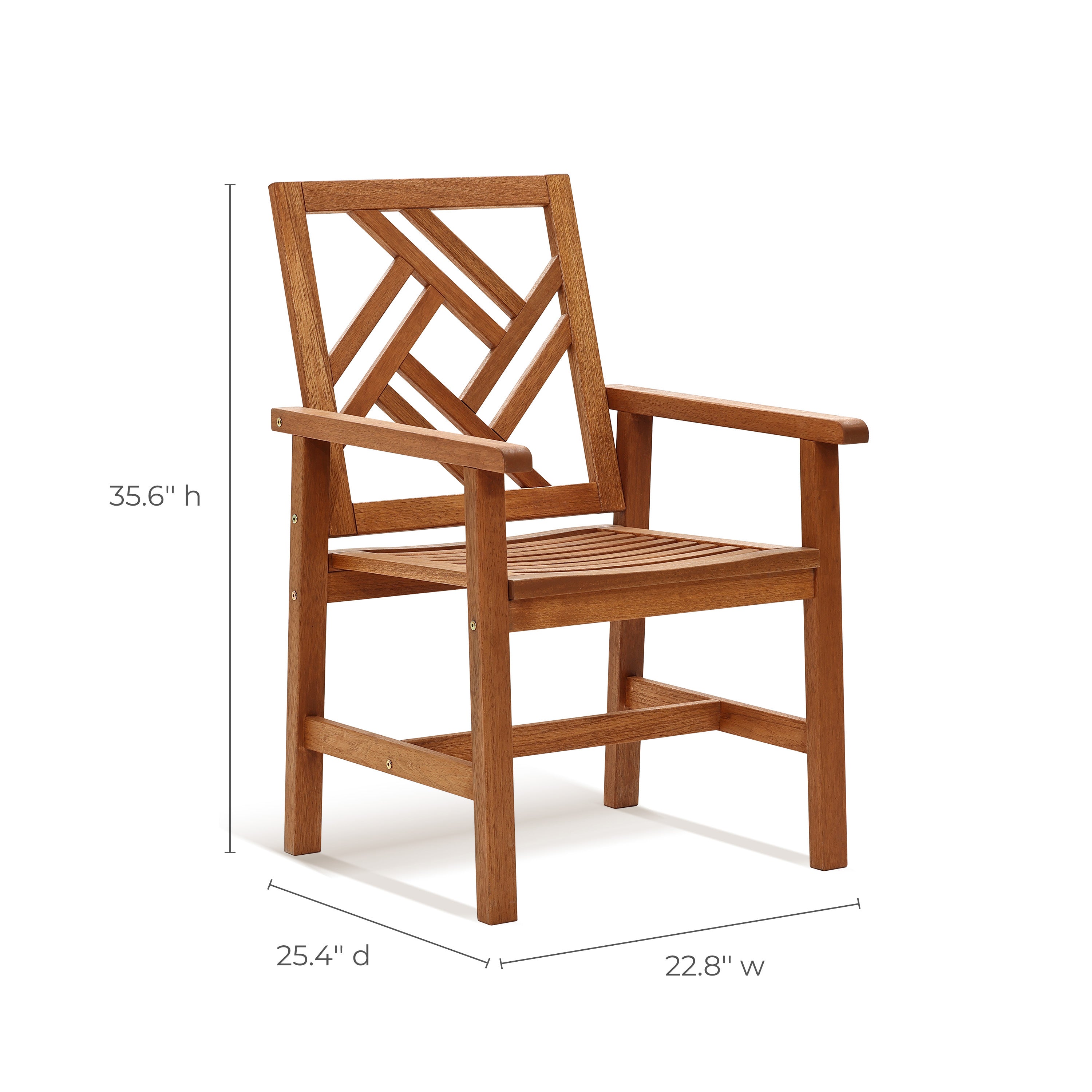 Carmel Solid Wood Outdoor Dining Chair, Set of 2