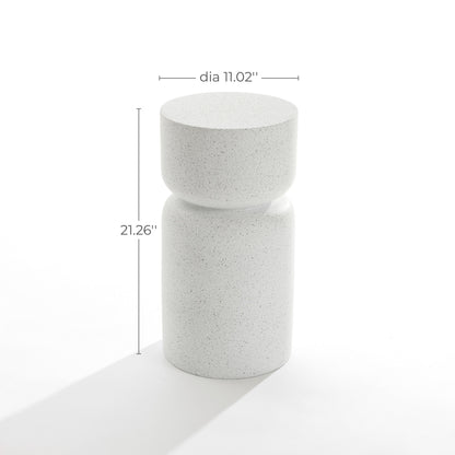 Rus323 Stool MgO Side Table, Gray
