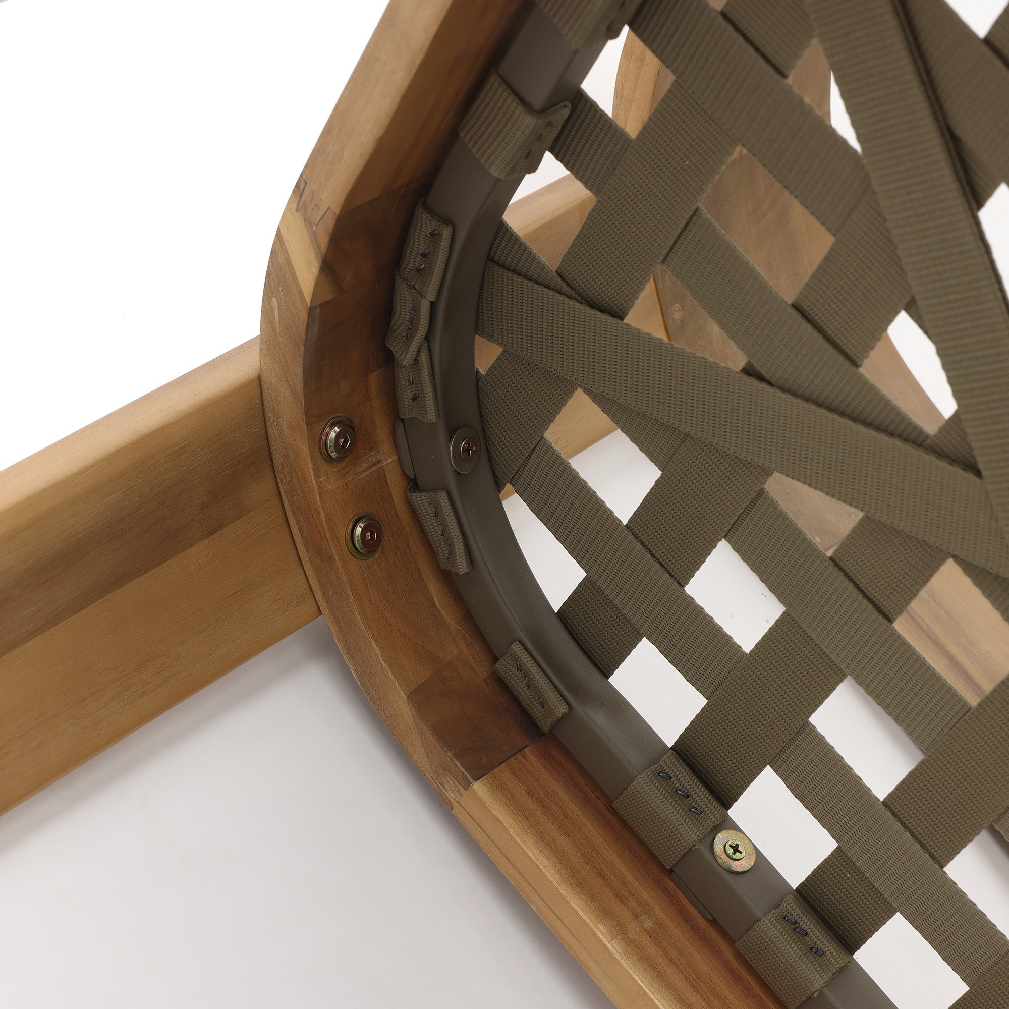 Modern Outdoor Acacia Wood Armchair with Cushions, Set of 2