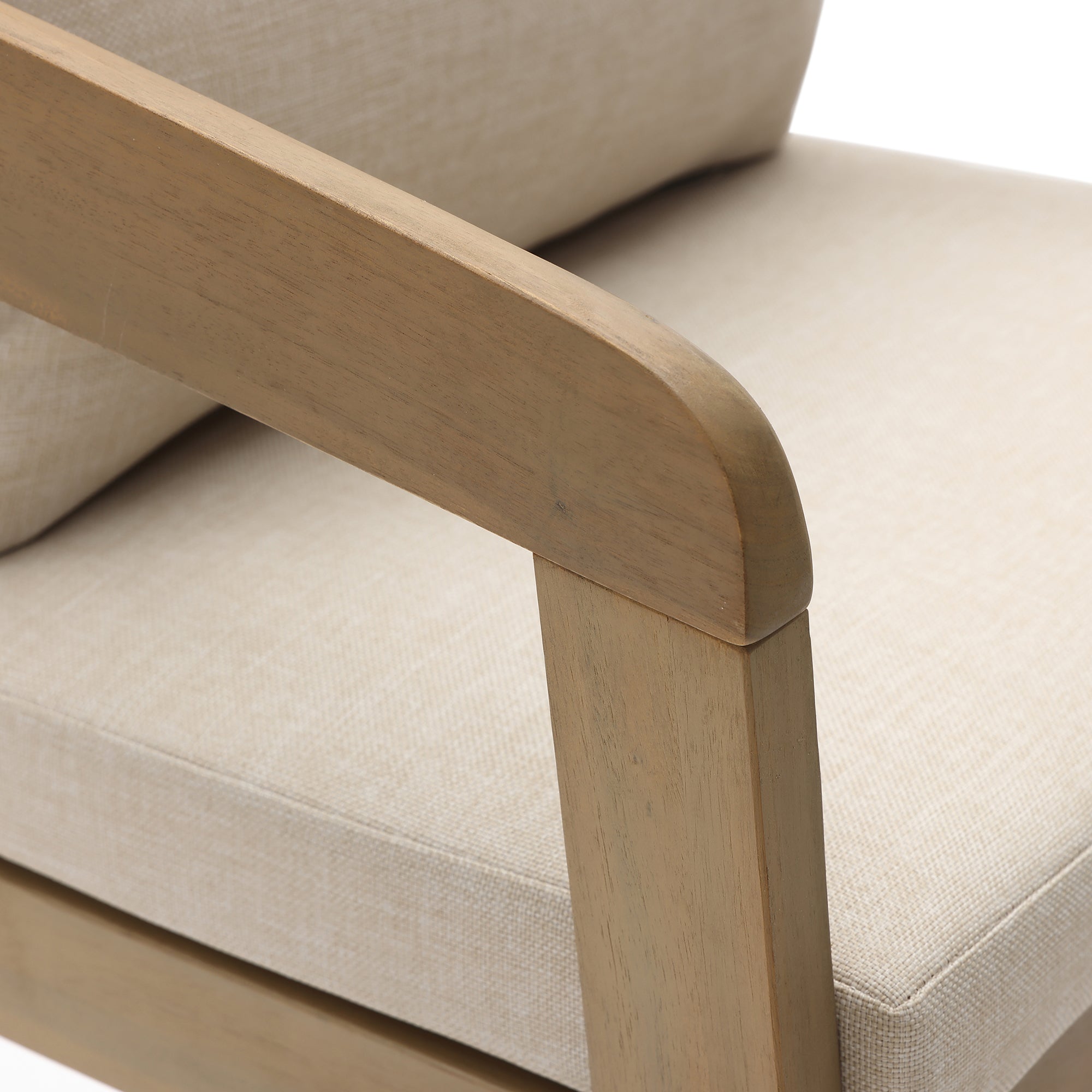 Natural Acacia Patio Chair with Cushions, Durable & Stylish Outdoor Seating