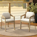 Natural Acacia Patio Chair with Cushions, Durable & Stylish Outdoor Seating