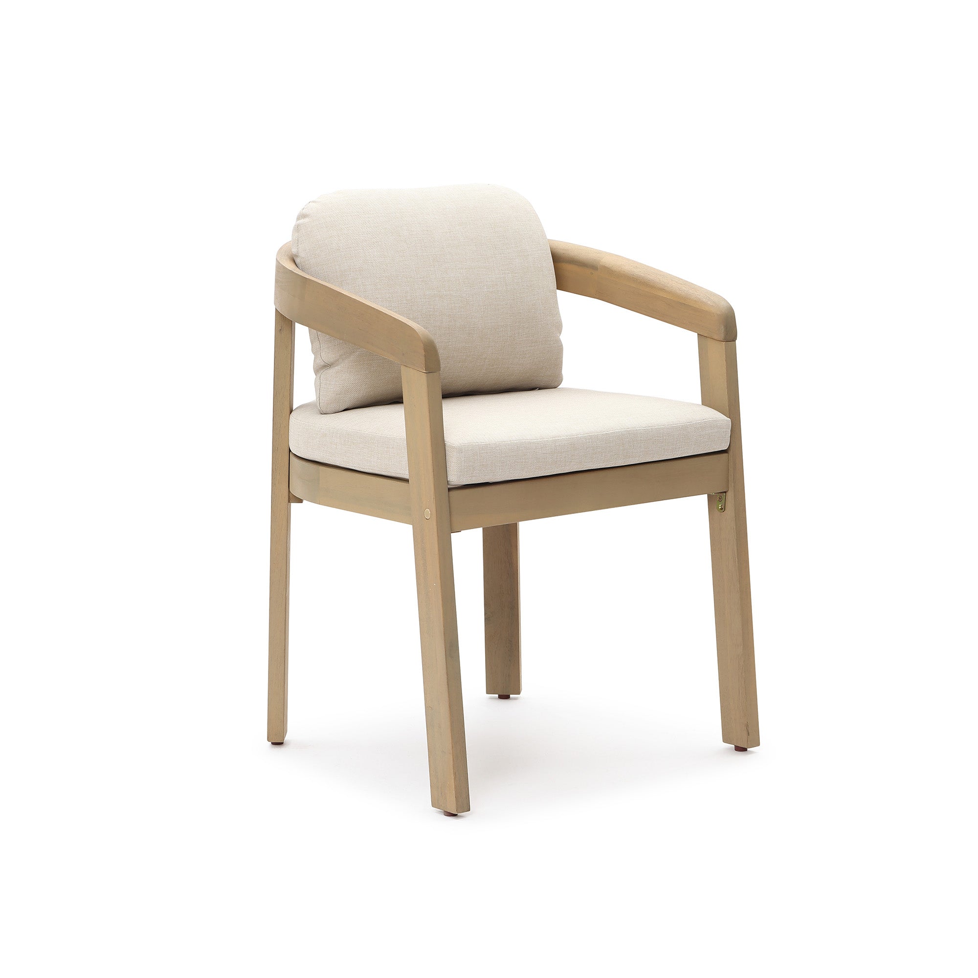 Natural Acacia Patio Chair with Cushions, Durable & Stylish Outdoor Seating