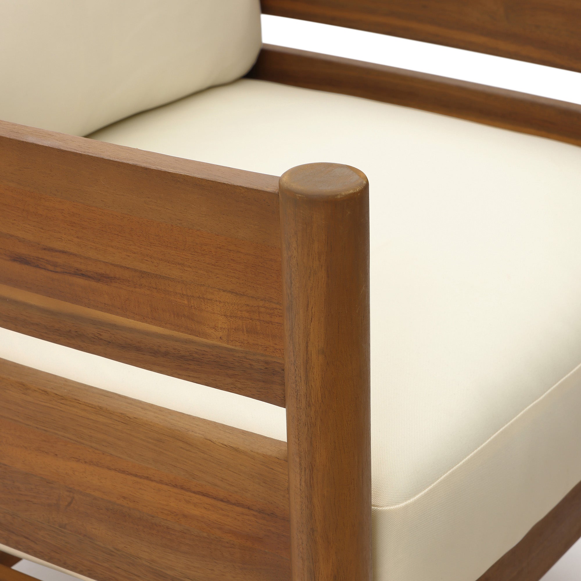 Outdoor Armchair, Acacia Wood Frame with 5.9" Thick Cushions