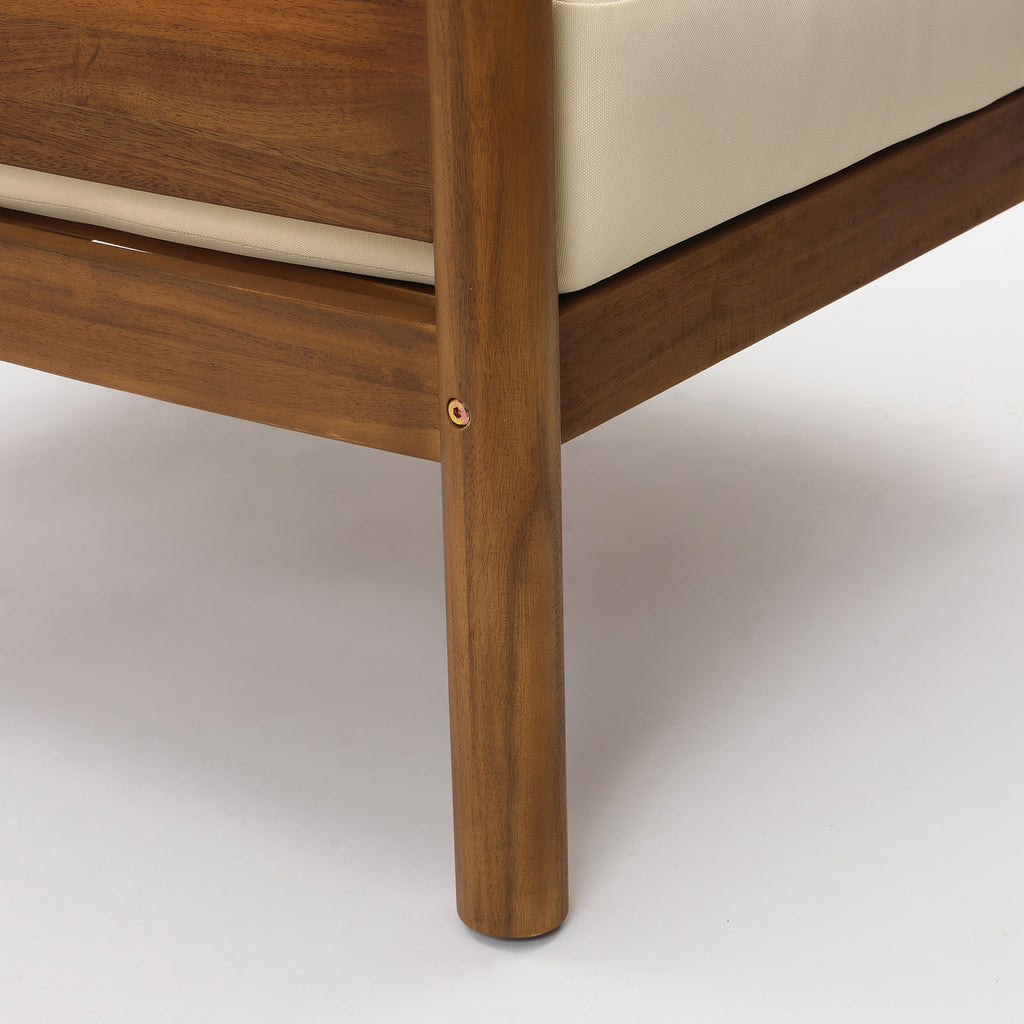 Outdoor Armchair, Acacia Wood Frame with 5.9" Thick Cushions