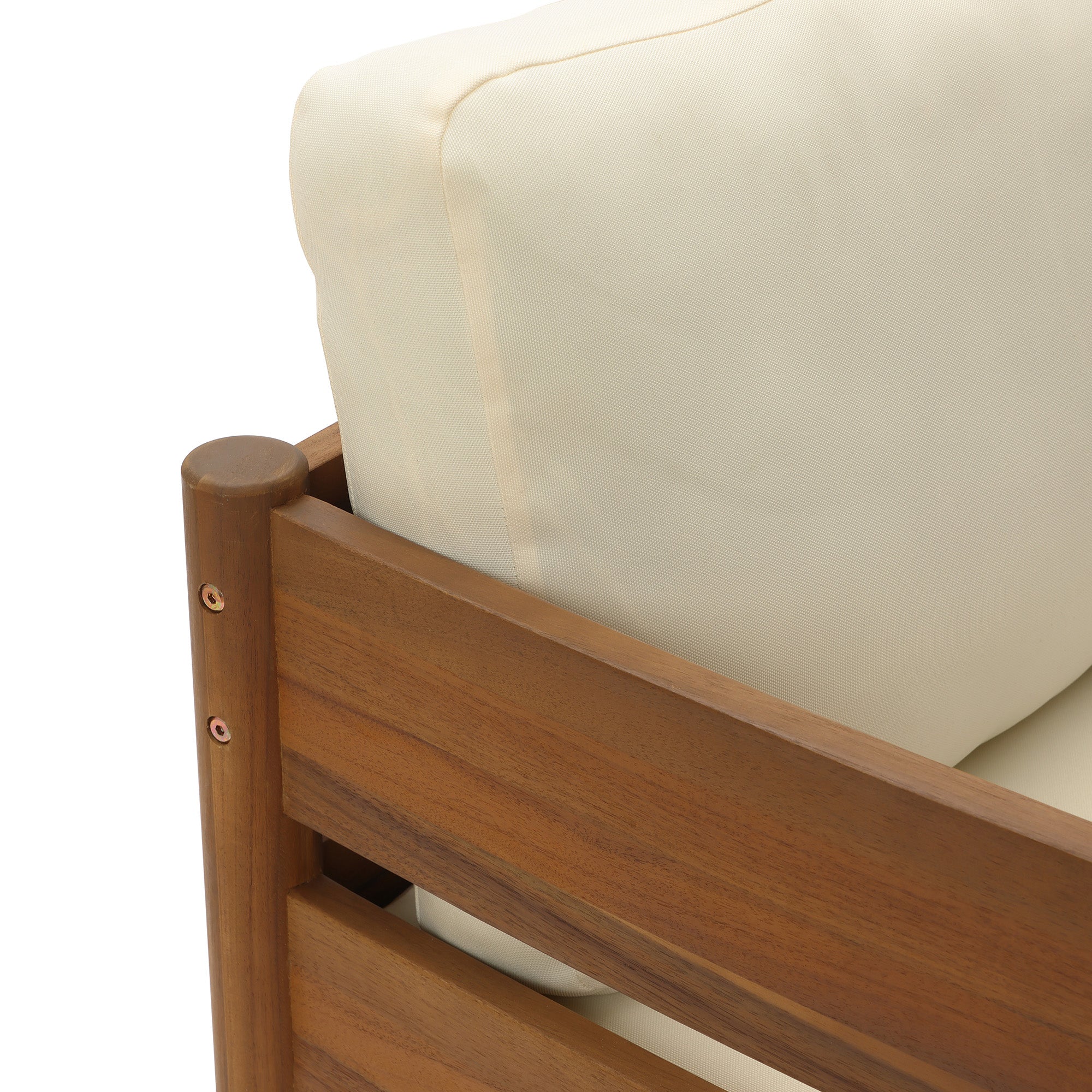 Outdoor Armchair, Acacia Wood Frame with 5.9" Thick Cushions