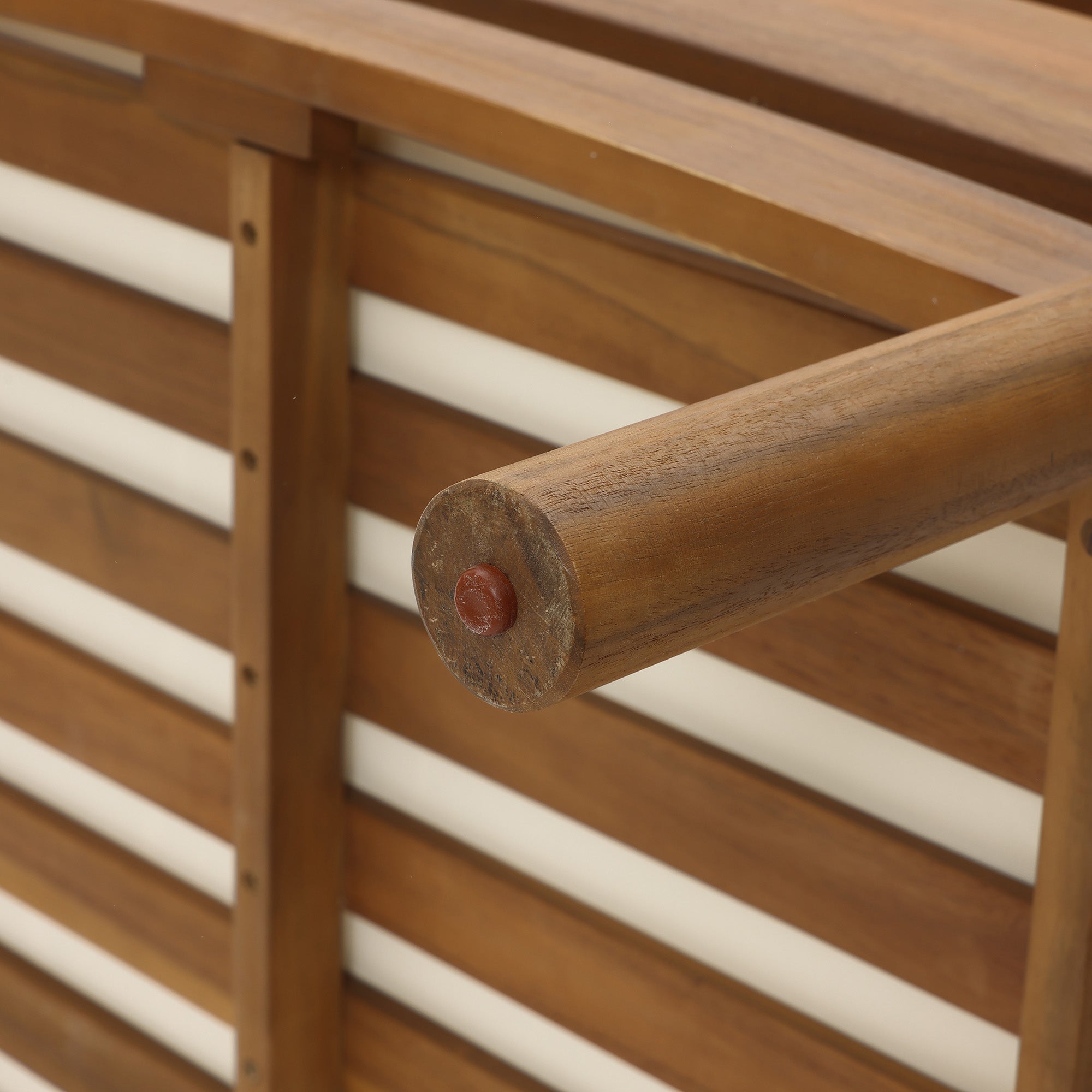 Outdoor Armchair, Acacia Wood Frame with 5.9" Thick Cushions