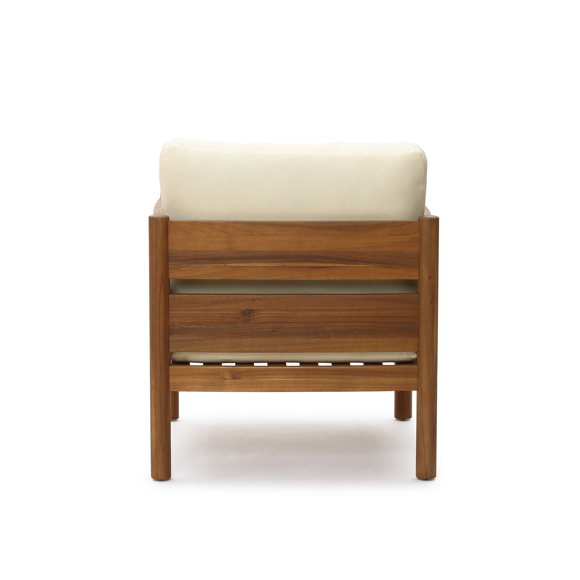 Outdoor Armchair, Acacia Wood Frame with 5.9" Thick Cushions
