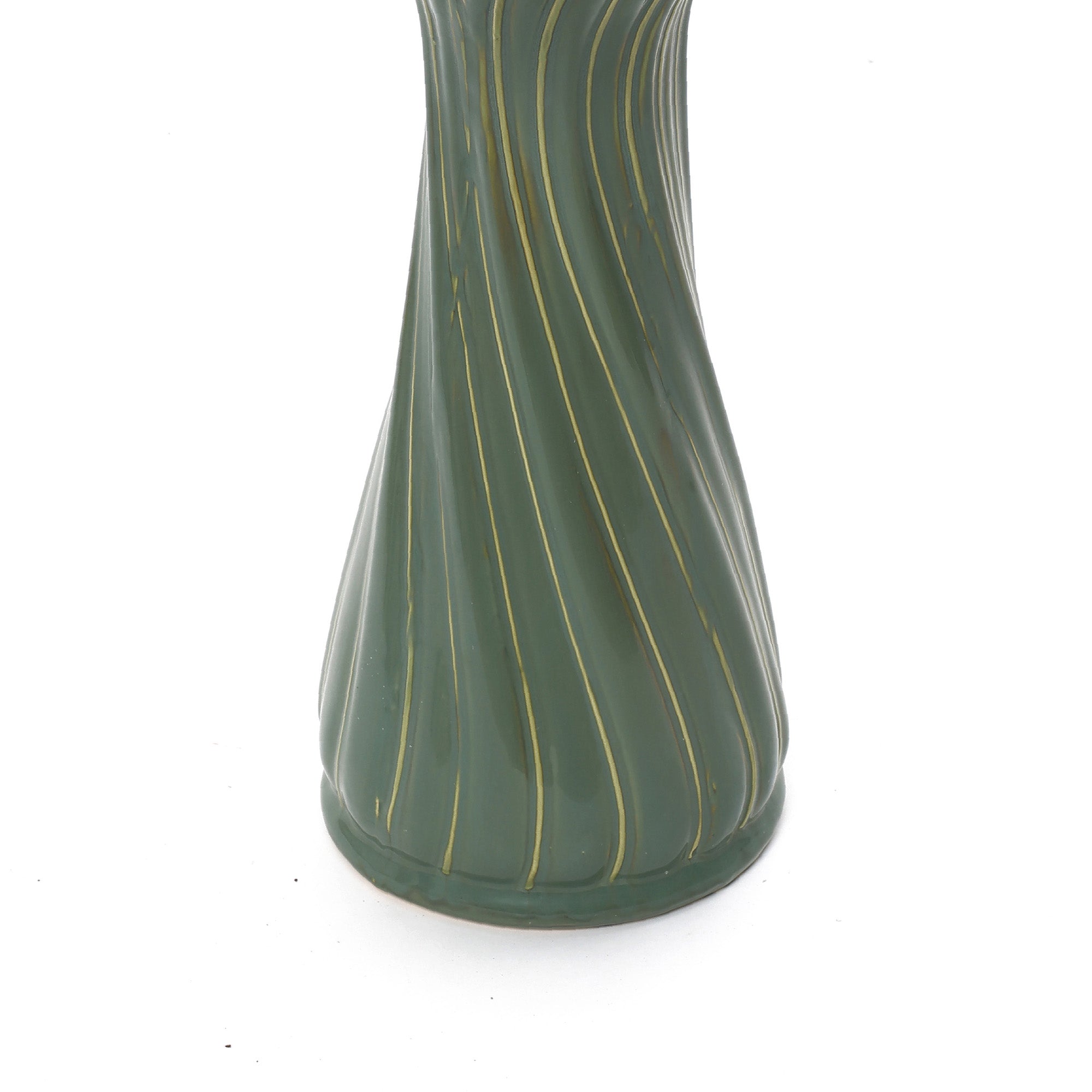 Marine Green Ceramic Birdbath with Swirl Pattern, Outdoor Garden Accent